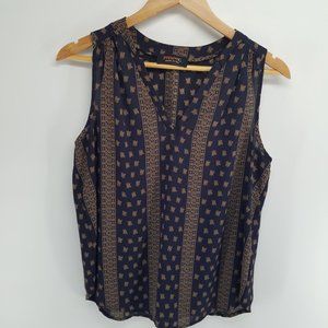 Reneec. floral sleeveless pullover blouse size S